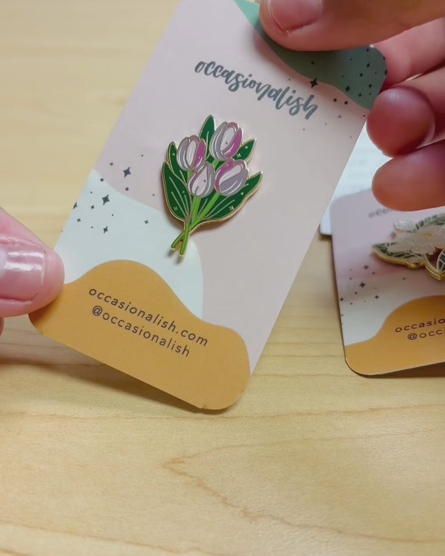 Tulip Bunch Enamel Pin
