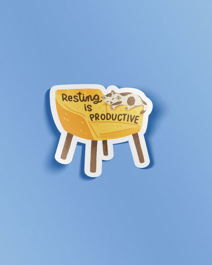 Resting Is Productive Matte Vinyl Sticker