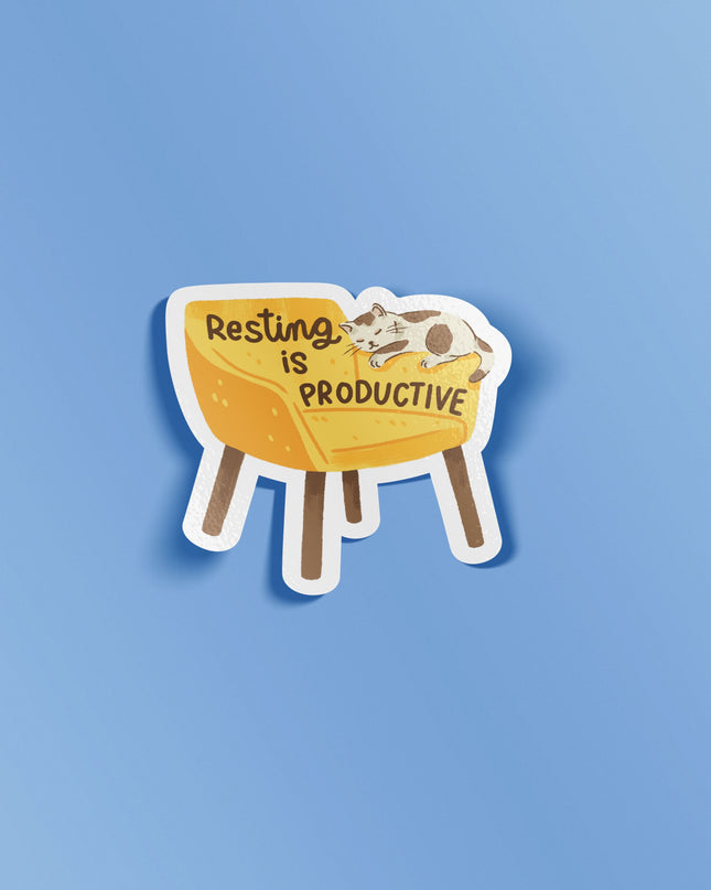 Resting Is Productive Matte Vinyl Sticker