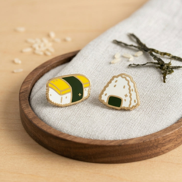Rice to Meet You Mini Enamel Pin