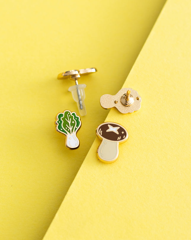 Bok choy & Shroom Earrings