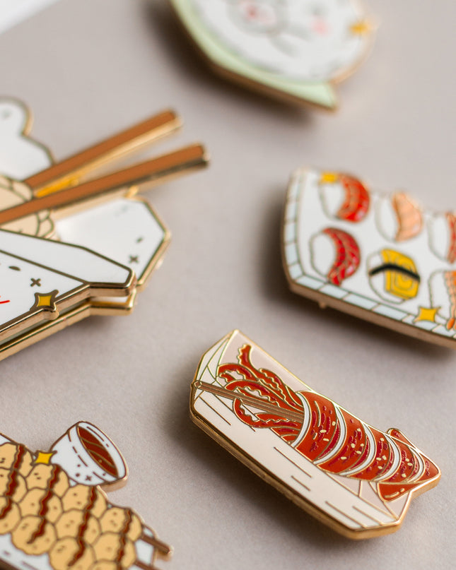 Grilled Pork Balls Enamel Pin