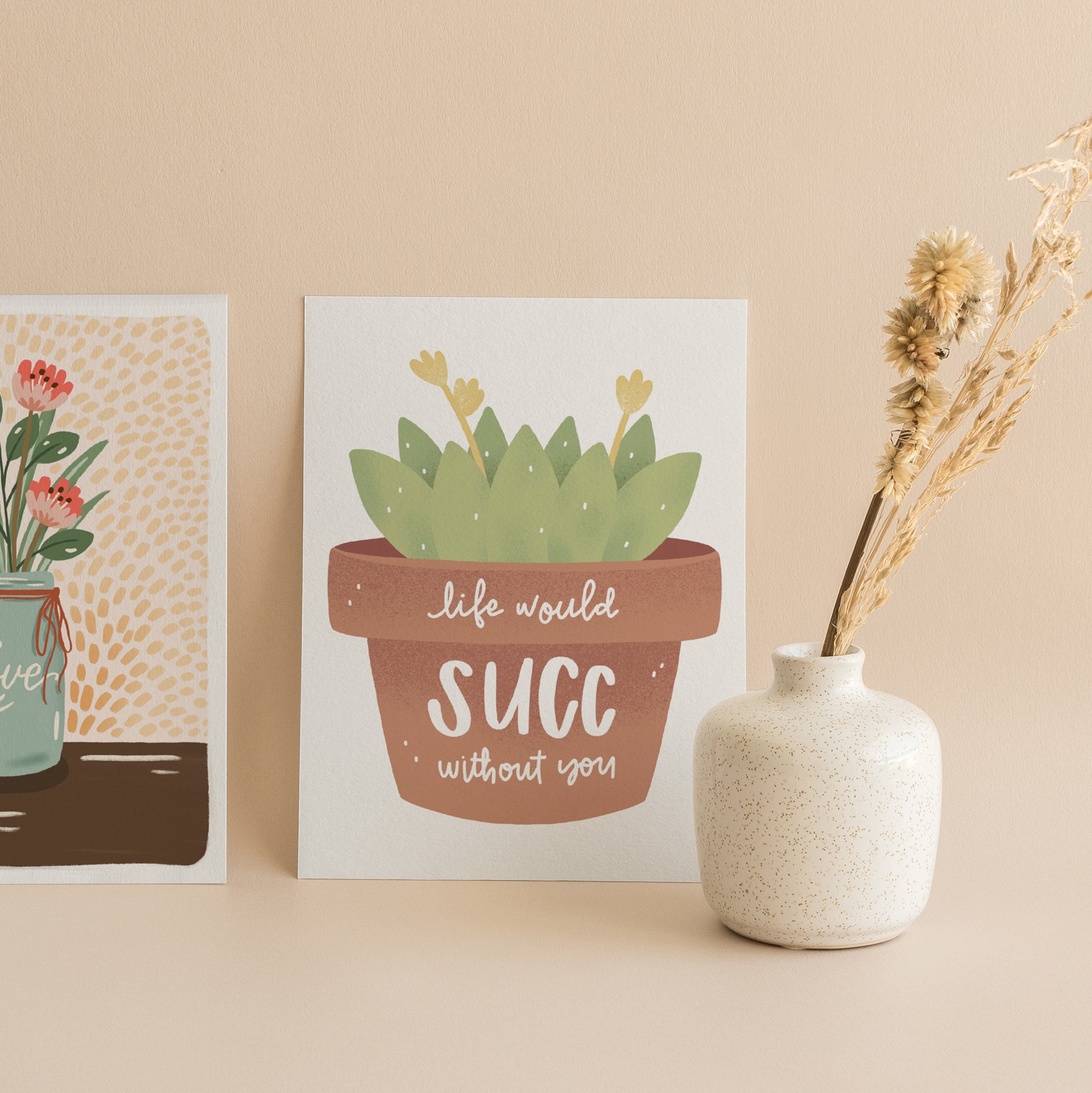 life would succ without you succulent Life Would Succ Without You Greeting Card – occasionalish