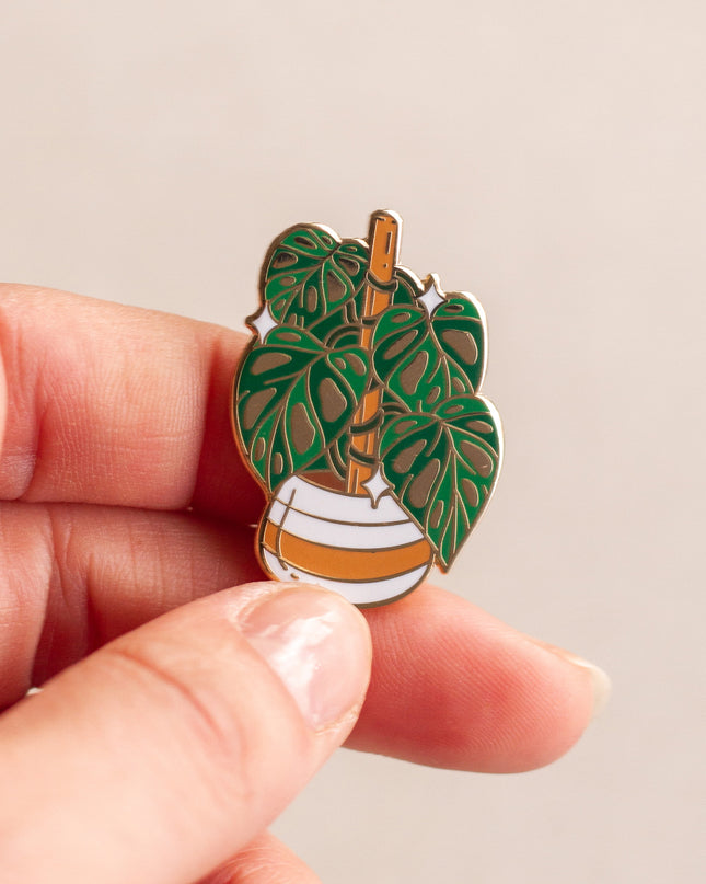 Swiss Cheese Plant Enamel Pin