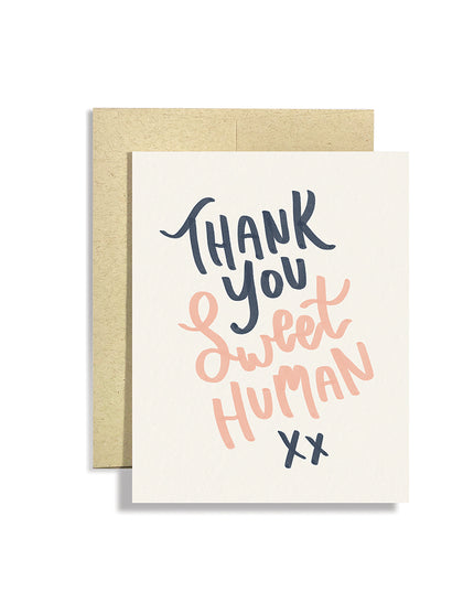 Sweet Human Thank You Sweet Human Greeting Card – occasionalish