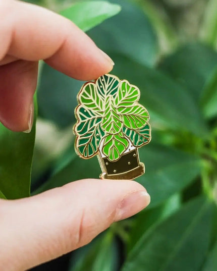Fiddle Leaf Fig Plant Enamel Pin