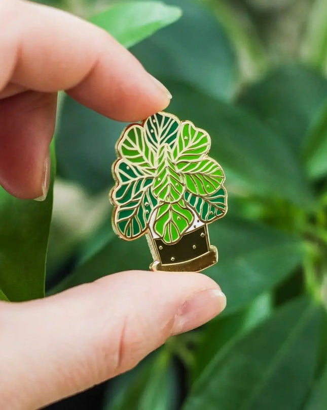 Fiddle Leaf Fig Plant Enamel Pin