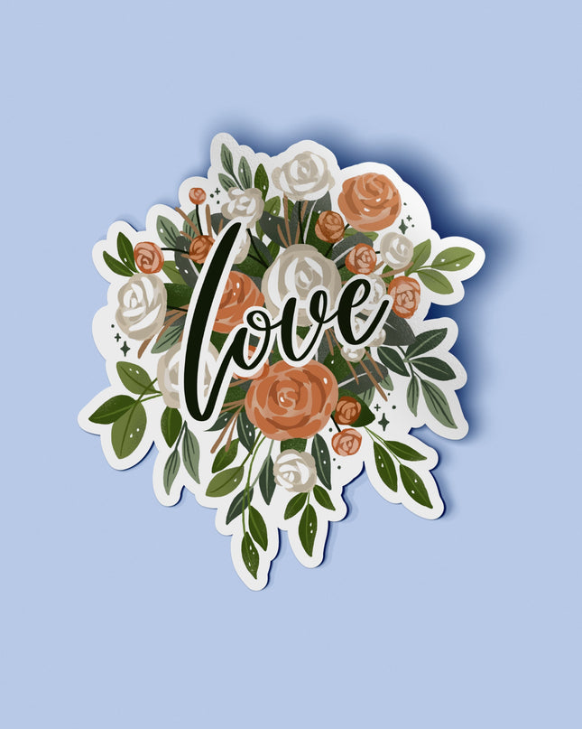 Floral Love Matte Vinyl Sticker
