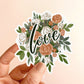 Floral Love Matte Vinyl Sticker