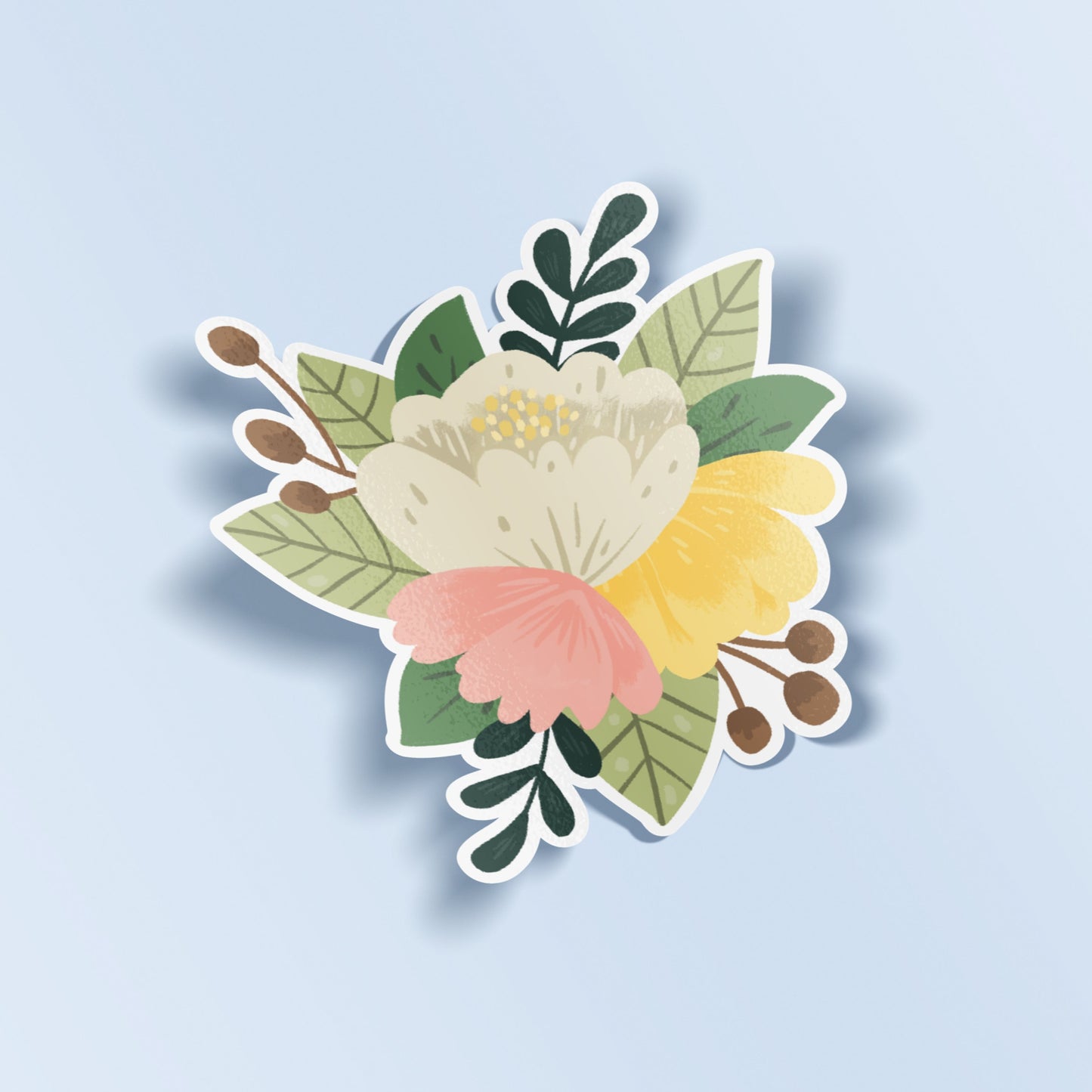 Corsage Flower Matte Vinyl Sticker