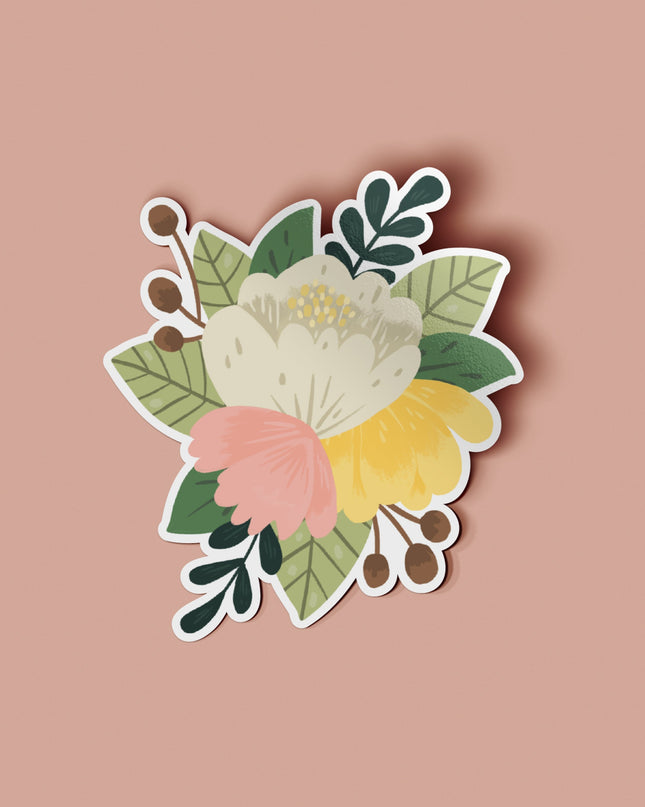 Corsage Flower Matte Vinyl Sticker