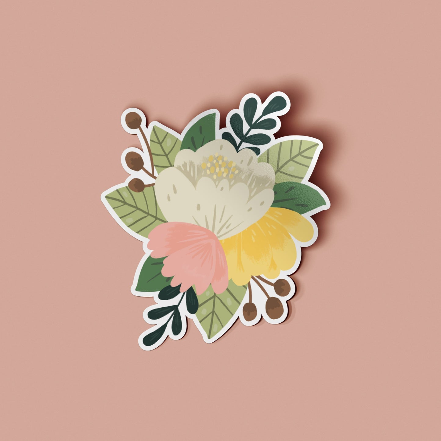 Corsage Flower Matte Vinyl Sticker