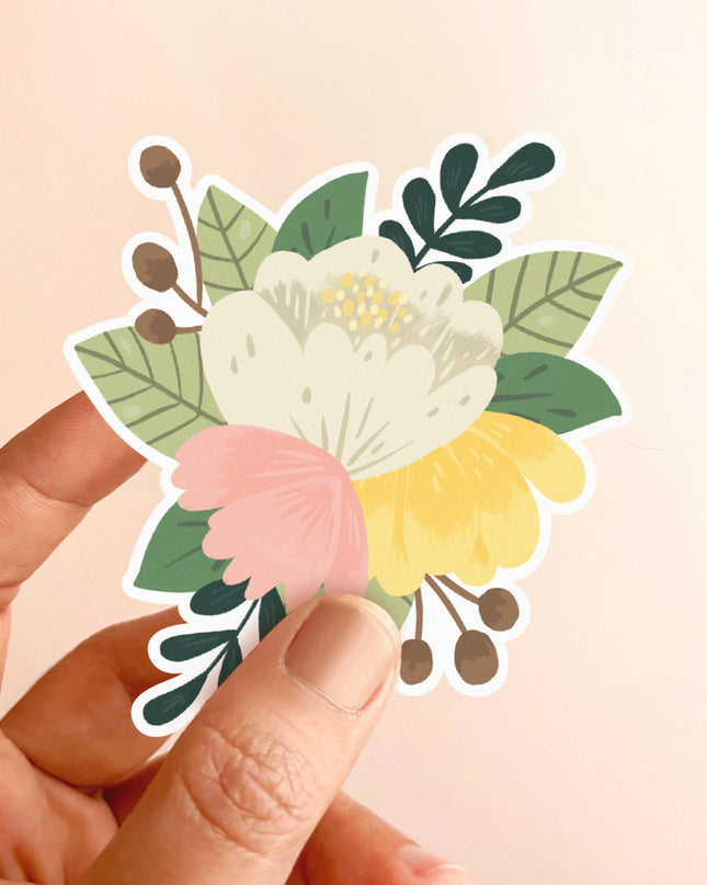 Corsage Flower Matte Vinyl Sticker
