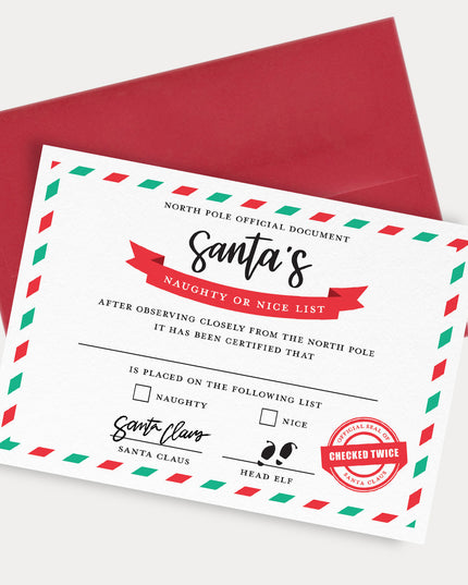 Santa's Naughty or Nice List