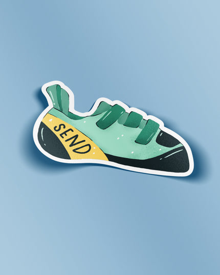 Climbing Shoe Matte Vinyl Sticker