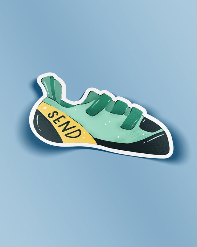 Climbing Shoe Matte Vinyl Sticker
