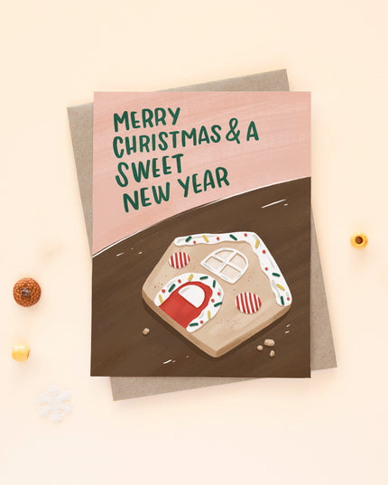 Merry Christmas And A Sweet New Year Card