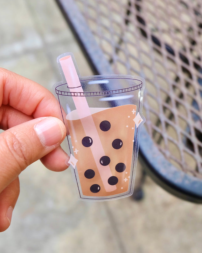 Boba Clear Sticker