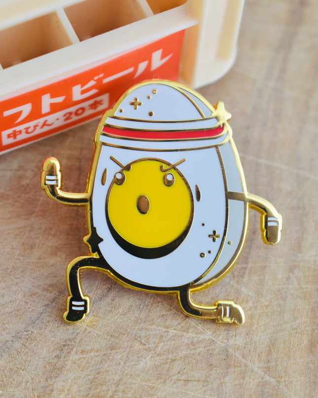 Eggsercise Enamel Pin