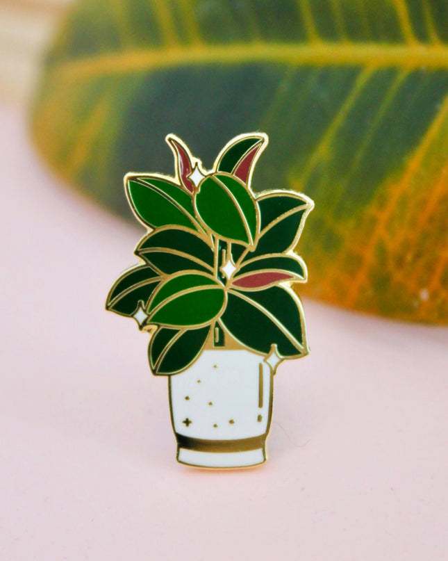 Rubber Plant Enamel Pin