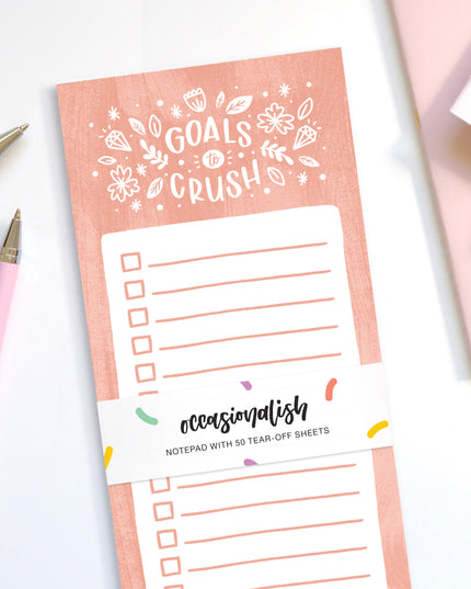 Goals To Crush - Tear-Off Notepad