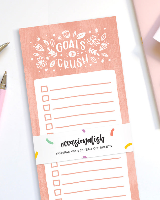 Goals To Crush - Tear-Off Notepad