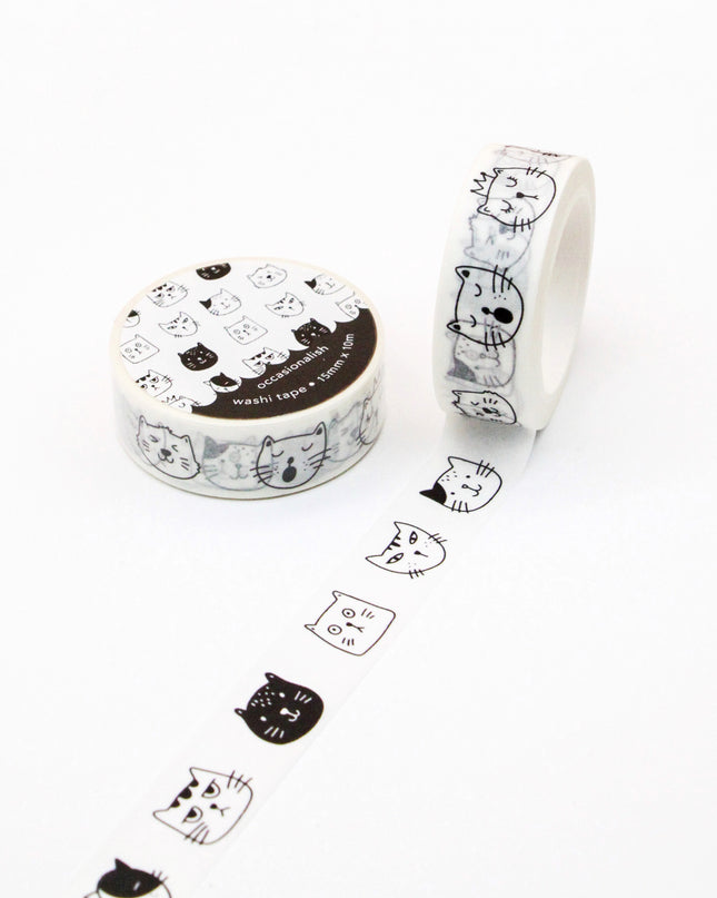Faces of Meows Washi Tape
