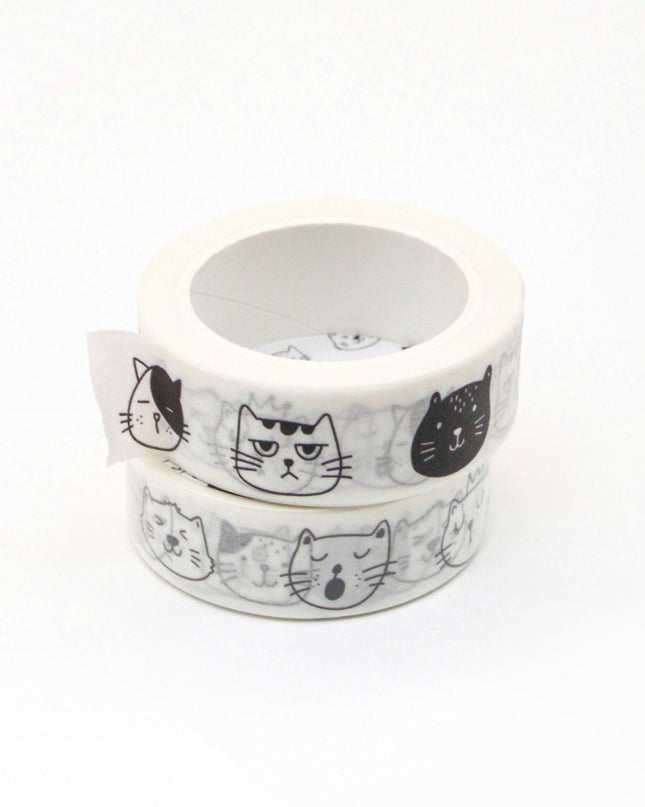 Faces of Meows Washi Tape