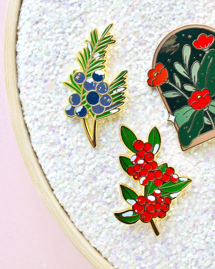 Winterberry Enamel Pin