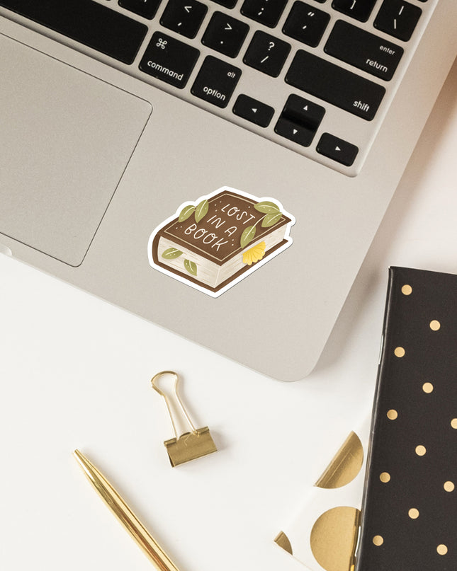 Lost in a Book Vinyl Sticker