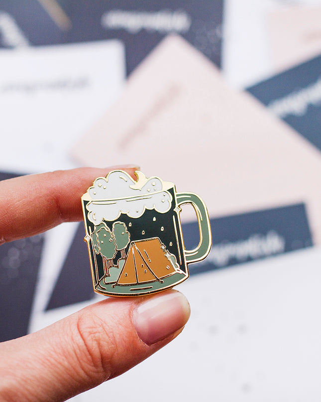 Camping Mug Enamel Pin