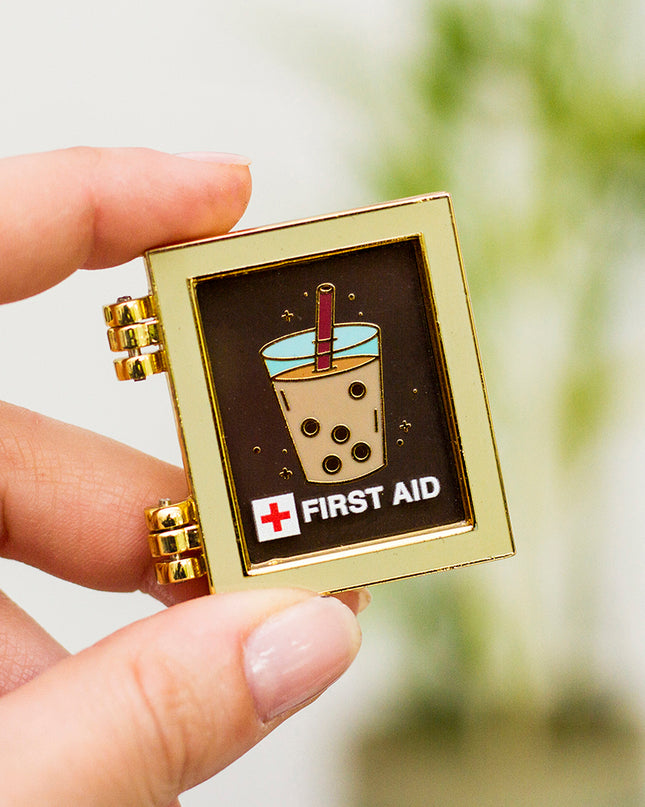 First Aid Boba Enamel Pin B Grade