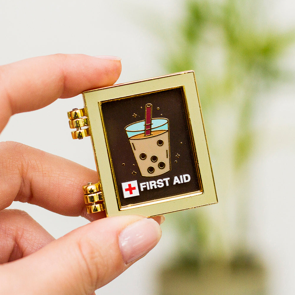 First Aid Boba Enamel Pin B Grade