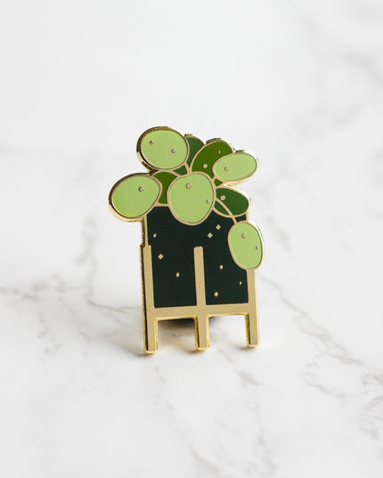 Pilea Peperomioides Enamel Pin