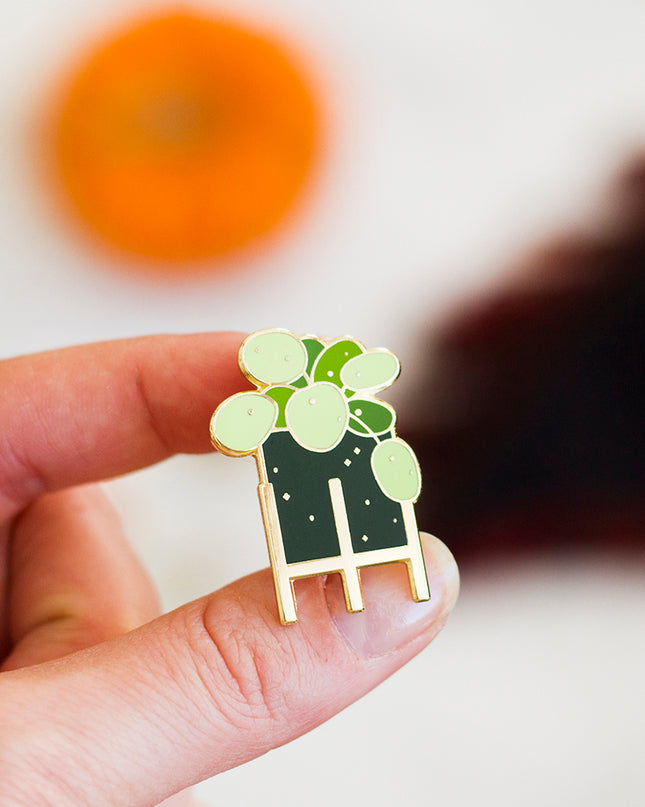 Pilea Peperomioides Enamel Pin