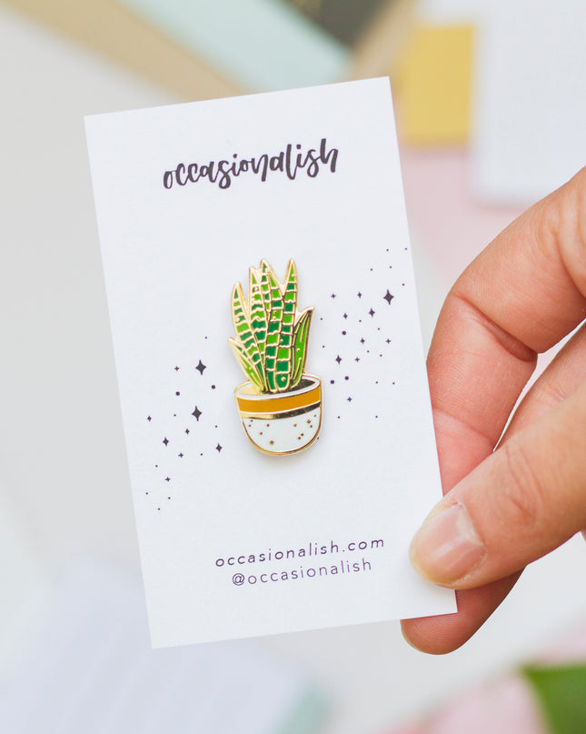 Snake Plant Enamel Pin