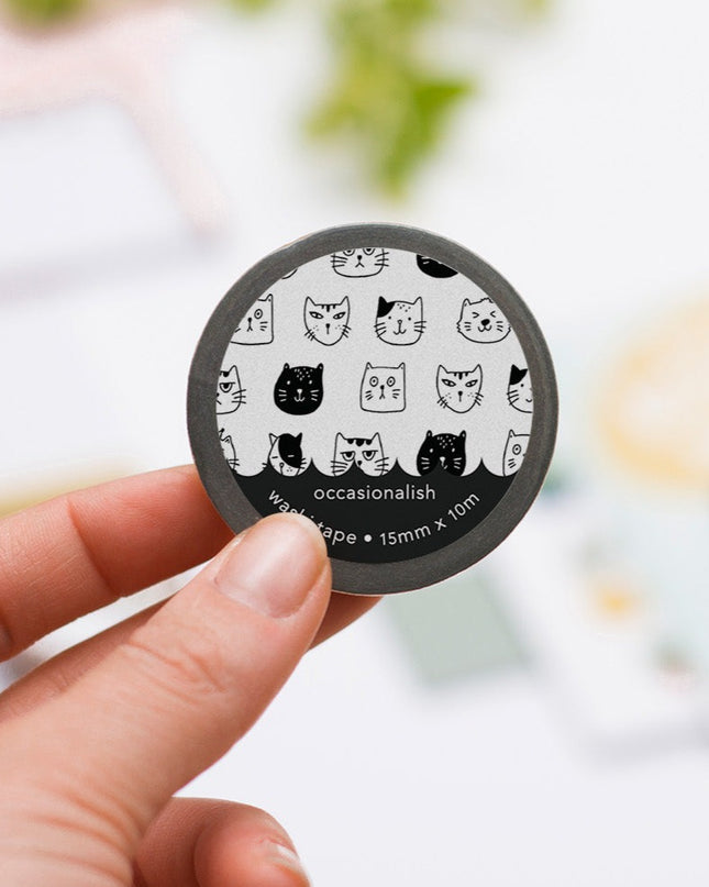 Faces of Meows Washi Tape
