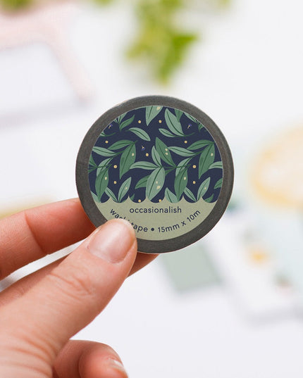 Midnight Leaves Washi Tape