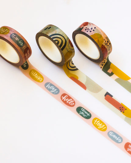 Colorful Greetings | Set of 3 Washi Tapes