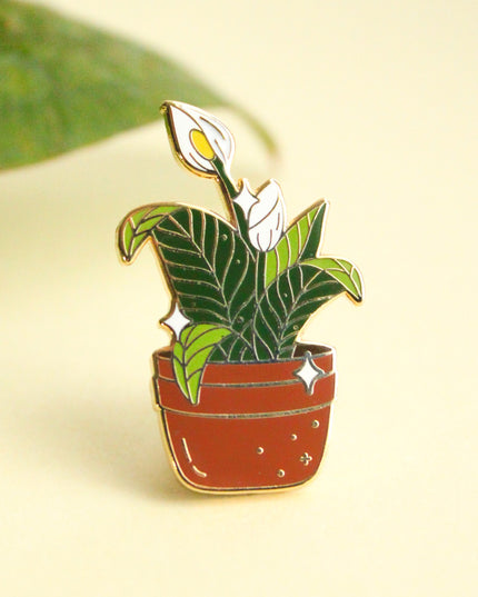 Peace Lily Enamel Pin