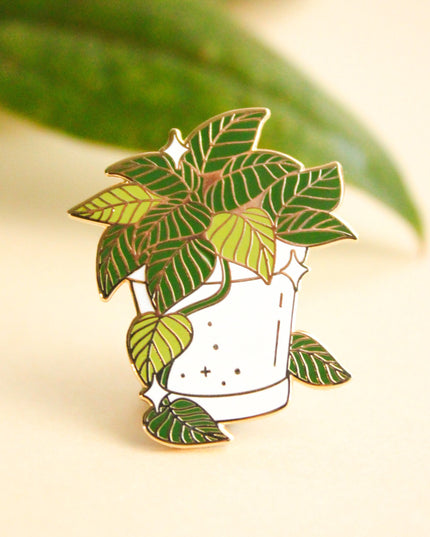 Pot of Pothos Enamel Pin