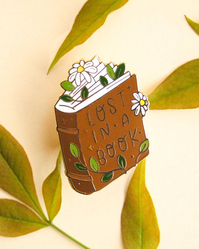 Lost in a Book Enamel Pin