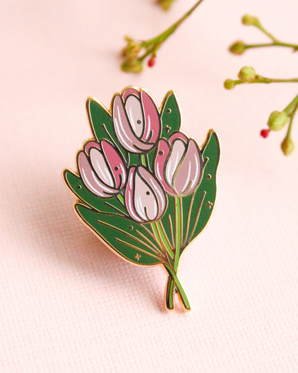 Tulip Bunch Enamel Pin