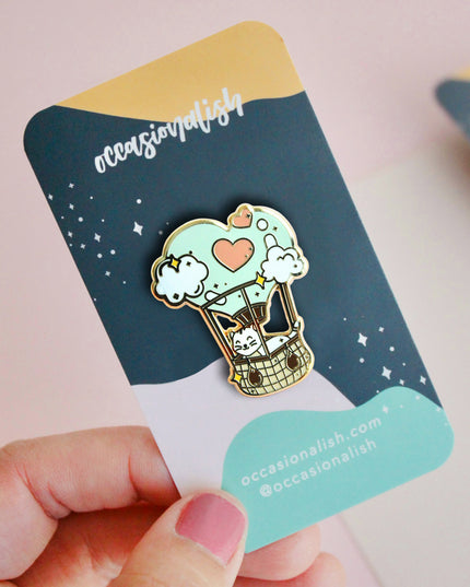 Hot Air Balloon Enamel Pin