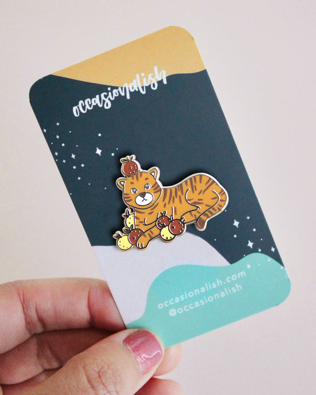 Lucky Tiger Enamel Pin