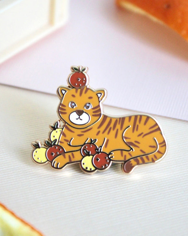 Lucky Tiger Enamel Pin