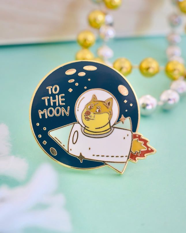 To The Moon Enamel Pin