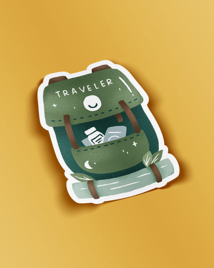 Traveler's Backpack Matte Vinyl Sticker
