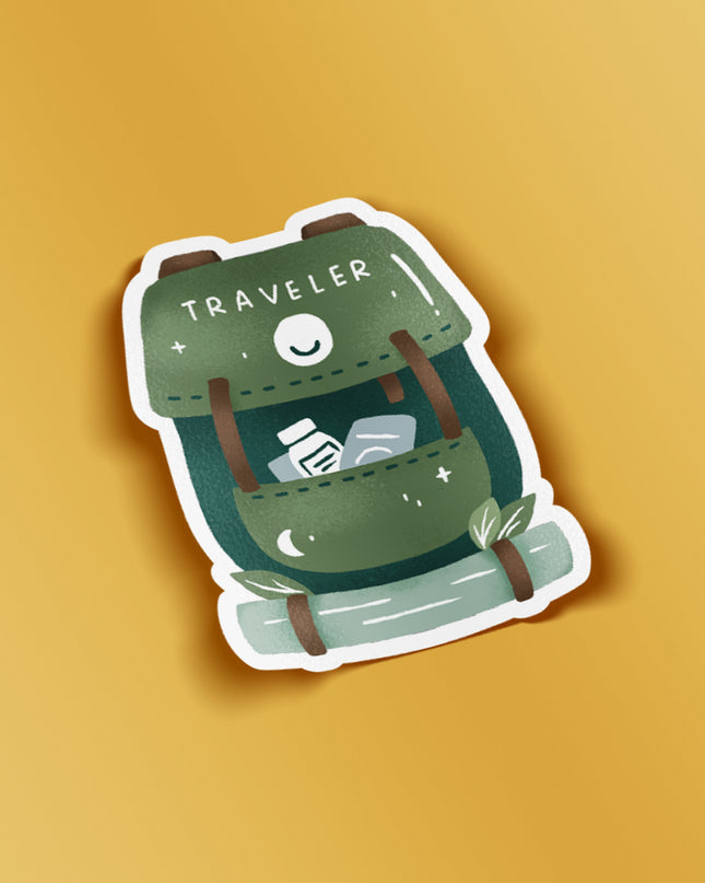 Traveler's Backpack Matte Vinyl Sticker