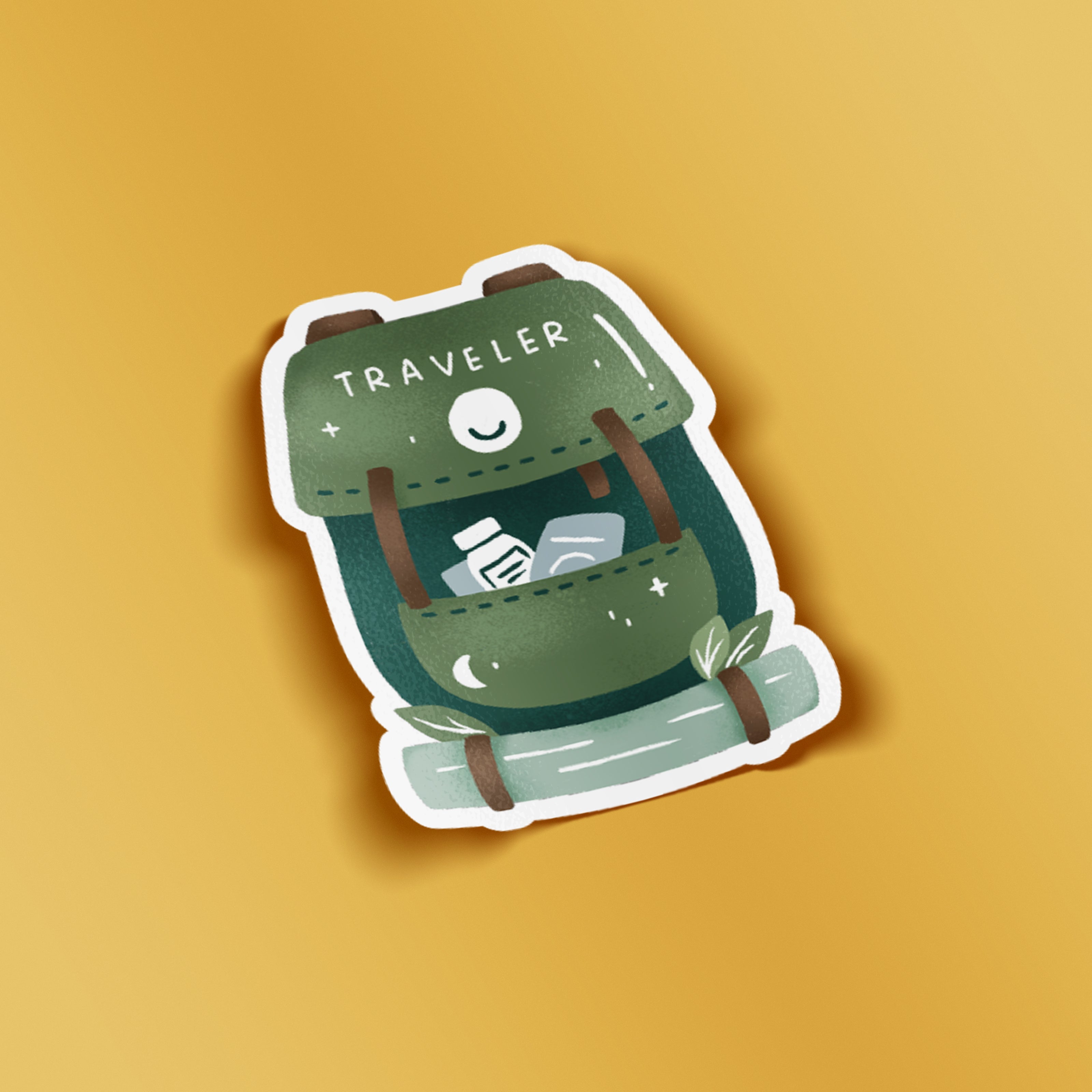 Traveler's Backpack Matte Vinyl Sticker – occasionalish